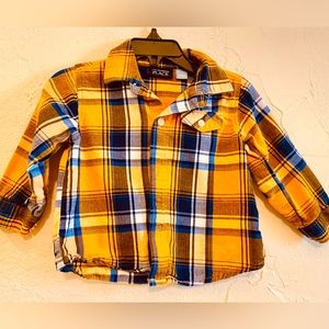 The Children’s Place 9-12mo Yellow Checkered Button-Down Shirt